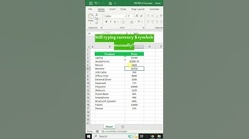 How to Add Dollar Signs in Excel (FAST!)