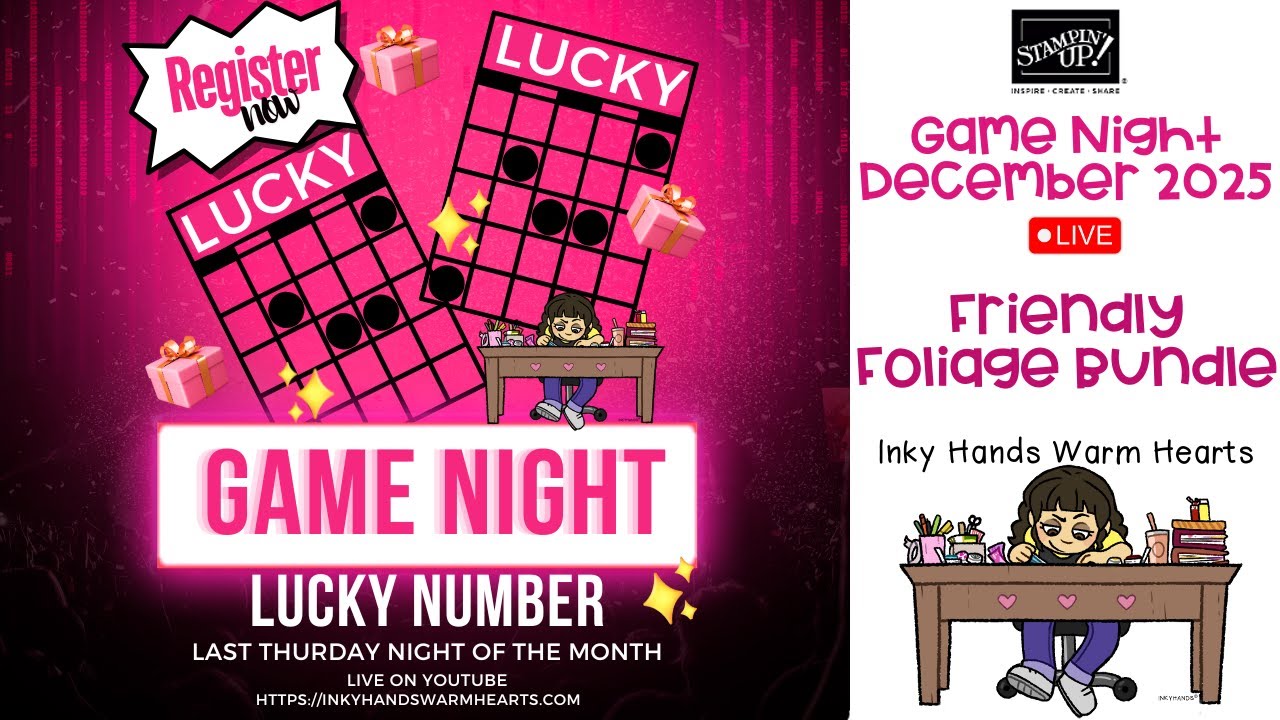 ❤️ December 2025 Game Night - Friendly Foliage Bundle 🌿 - Stampin’ Up! - Inky Hands Warm Hearts