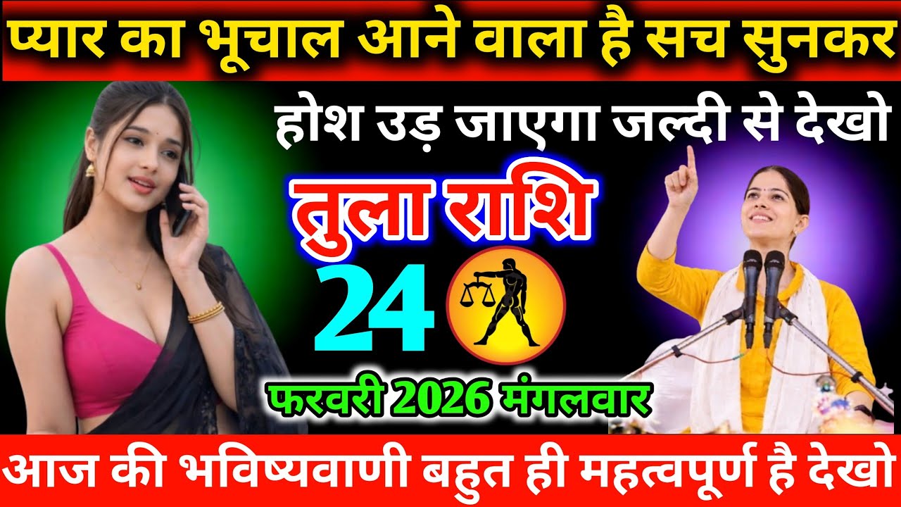 #तुला प्यार का भूचाल आने वाला है सच सुनकर होश उड़ जाएगा जल्दी से देखो 24 फरवरी 2026 मंगलवार 