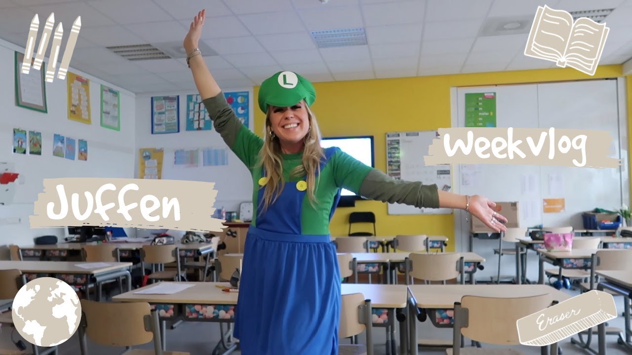 JUFFEN WEEKVLOG 👩‍🏫 Carnaval in de klas 👸🏼 spelletjesmiddag en bijna vakantie 🎓🏫| Janette