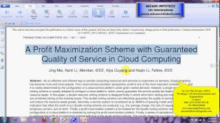 A Profit Maximization Scheme with Guaranteed Quality of Service in Cloud Computing