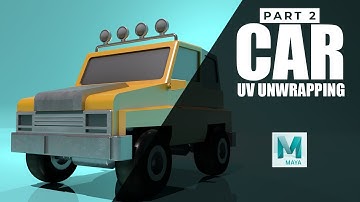 3D Toy Car UV Unwrapping | 3D UV Unwrapping in Maya | Car UV Unwrapping Part - 02