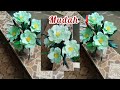 DIY tutorial cara membuat bunga hias dari pelastik kresek/how to make flower from plastic bags