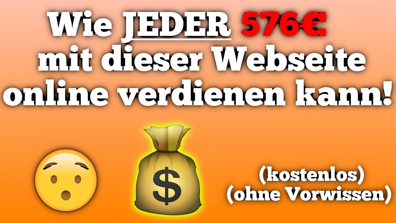 Wie JEDER 576€ mit dieser Webseite online verdienen kann
