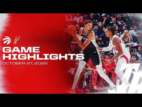 Raptors at Spurs Game Highlights | - October 27, 2025