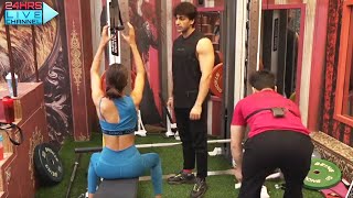 Bigg Boss 16 LIVE | Shalin Ne Kiya Priyanka Ko Workout Me Guide