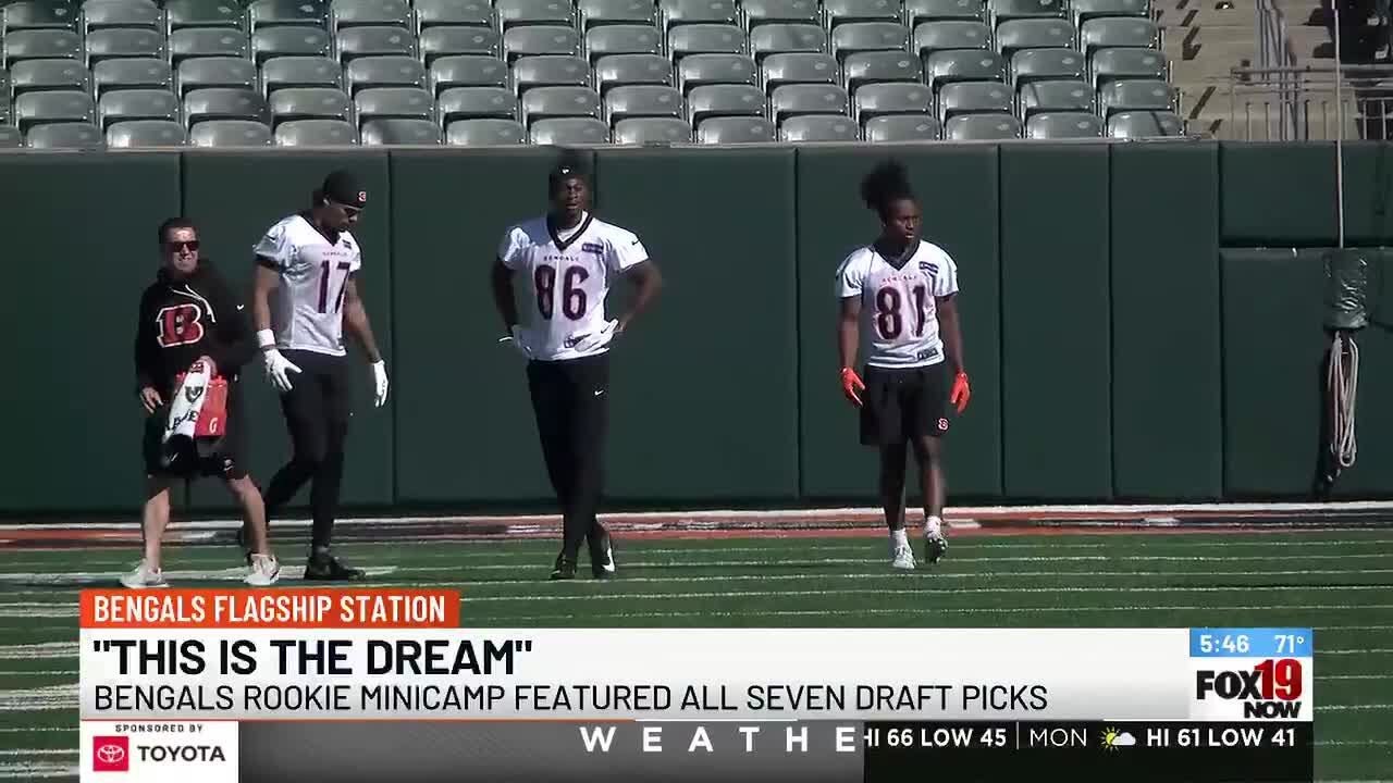 Bengals rookie minicamp features all seven draft picks - YouTube