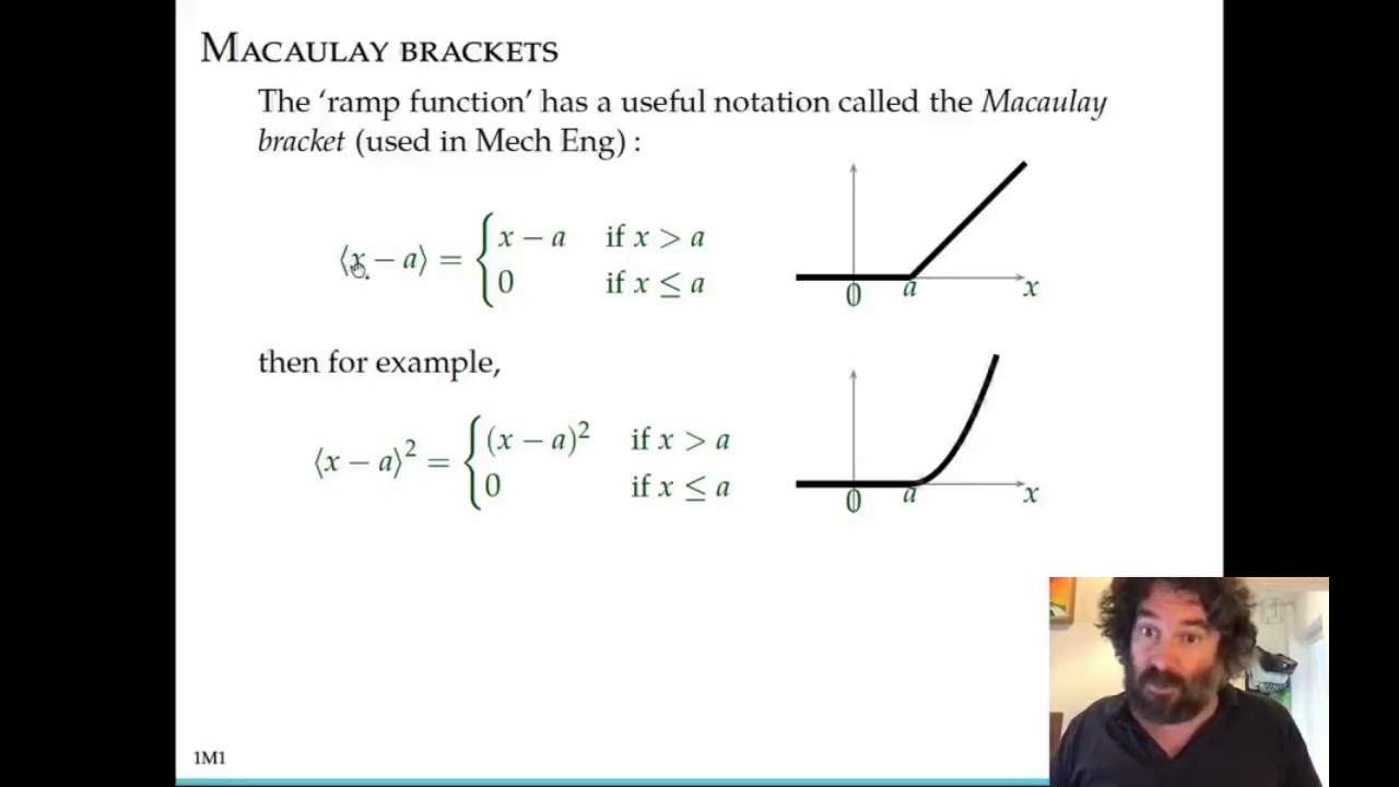 H11 MATH week2 Section 1 video 8 Macaulay brackets 020 9 11 YouTube