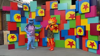 Ember and Wade at Pixar Pals Playtime Party | Pixar Fest 2024