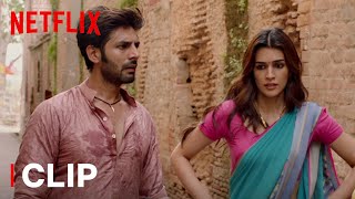 Kartik Aaryan & Kriti Sanon Confront Pankaj Tripathi | Luka Chuppi | Netflix India