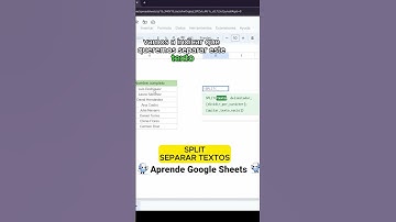 FUNCION SPLIT - Separar palabras o textos Google Sheets #SHORT  #googlesheets