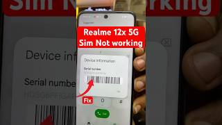 Realme 12x 5G Sim Not working Problem Fix #trending #viral #viralvideo #shorts #short #repair #5g