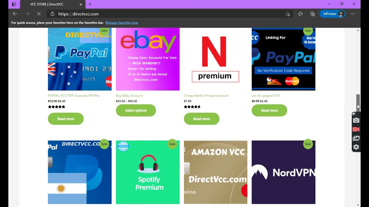 HOW TO GET VCC FOR EBAY