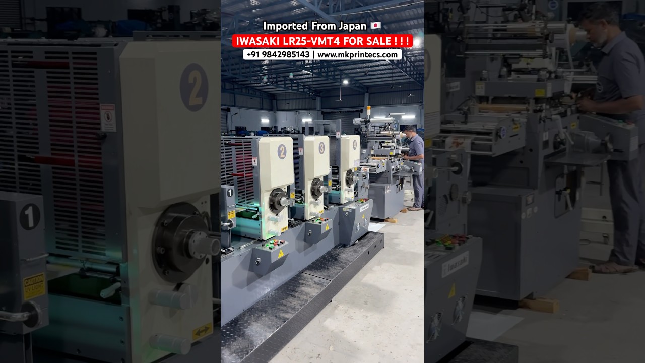 IWASAKI LR25-VMT4 FOR SALE | JAPANESE INTERMITTENT LABEL PRINTING MACHINE | MK PRINTECS | 9842985143