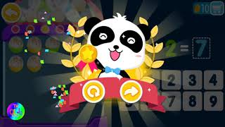 Panda bebé Suma y resta ☎️ Matemáticas niños 🍀 juego, dibujo animado screenshot 2