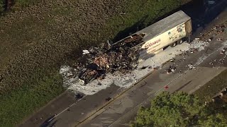 Hazmat spill crash causing FM-1314 closure in Montgomery County