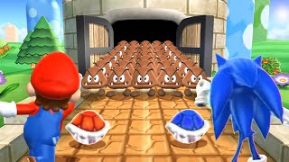 Mario Party 9 MiniGames  Mario Vs Sonic Vs Mickey Mouse Vs Bowser (Master Difficulty)