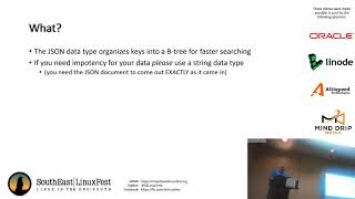 Dave Stokes - MySQL's JSON Data Type - A Practical Programming Introduction