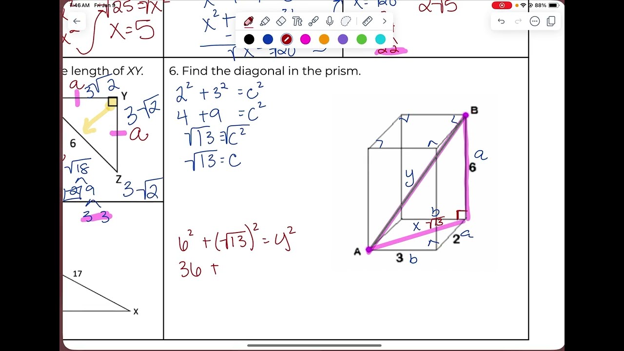 1/9 Pythagorean Theorem Notes