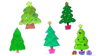COMO DESENHAR ÁRVORE DE NATAL SIMPLES - (ÁRVORE DE NATAL KAWAII) screenshot 4