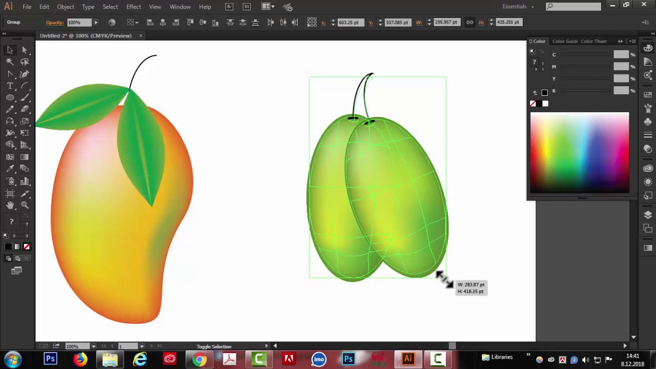 Illustrator tutorial ।Create Gradient Mesh and Mesh tool in Illustrator Mesh tool Bangla tutorial#56