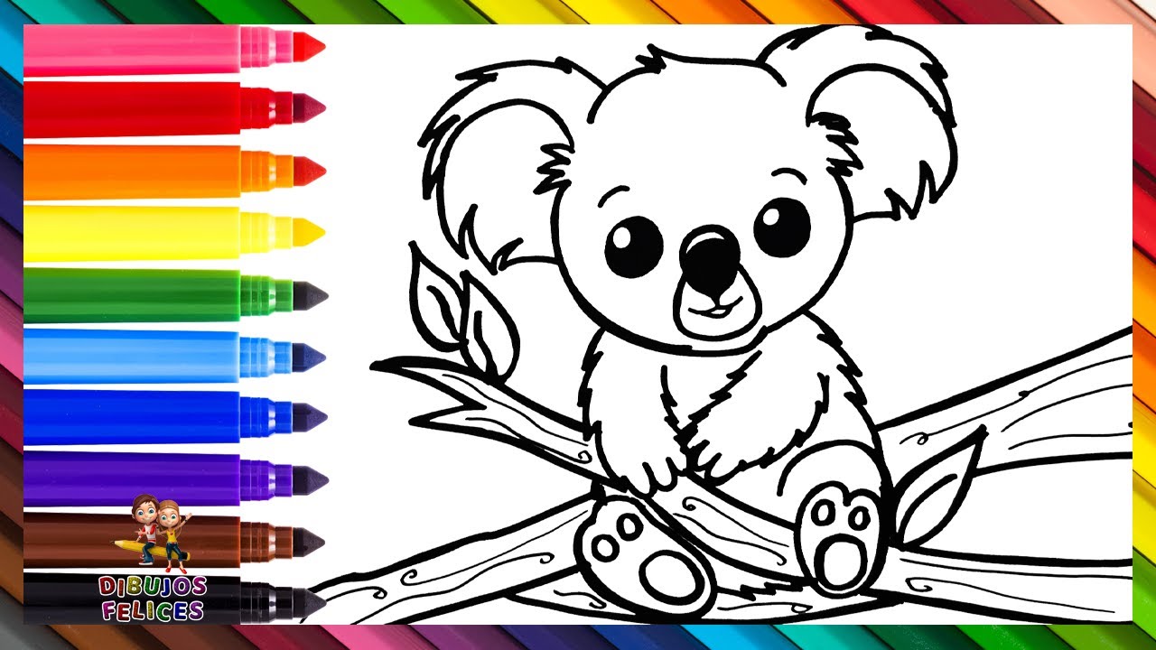 Dibuja y Colorea Un Lindo Koala 🐨🌿🌈 Dibujos Para Niños - YouTube dibuja-y-colorea-un-lindo-koala-dibujos-para-ni-os-youtube