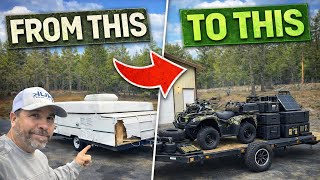 From Broken Popup Camper - To Ultimate Prepper Flatbed Trailer!  #disasterpreparedness