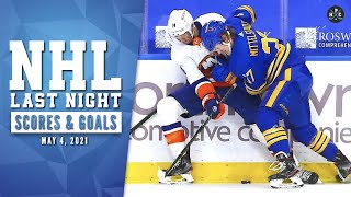 NHL Last Night: All 38 Goals and NHL Scores of May 4, 2021