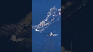 Su-27 Flanker Crash On Battleship! #usmilitarycombat #ytshorts #warthunder