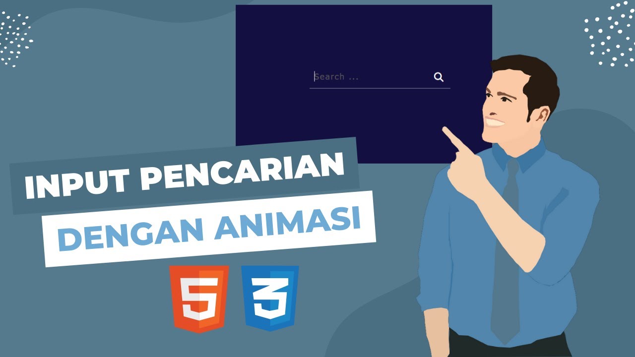 LATIHAN HTML & CSS - INPUT PENCARIAN DENGAN ANIMASI - YouTube