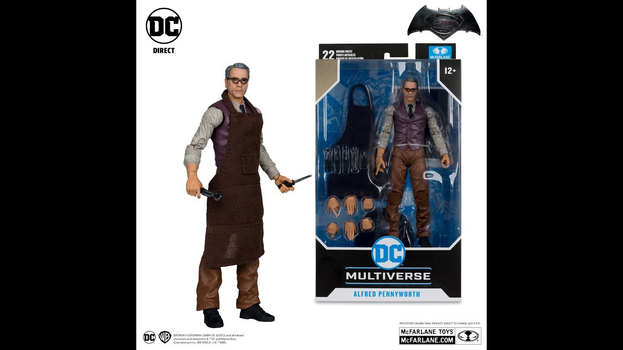 McFarlane Toys DC Multiverse Batman v. Superman: Dawn of Justice Alfred Pennyworth figure review