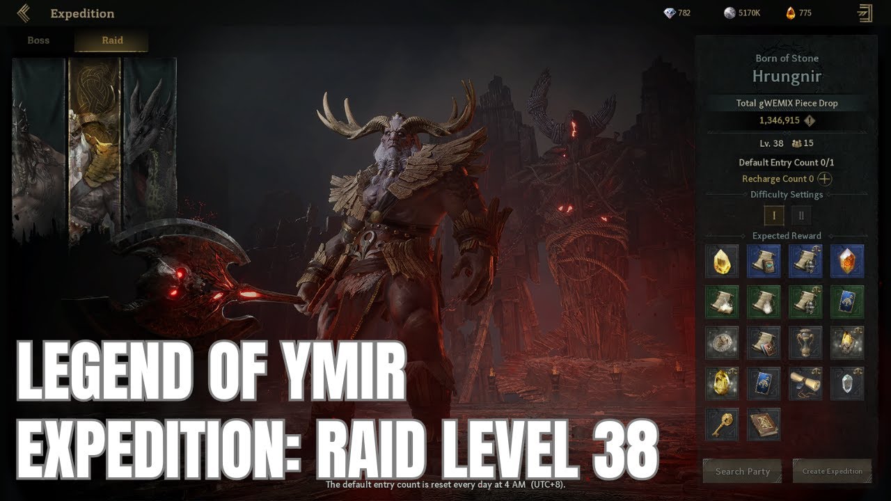 Legend of YMIR | EXPEDITION: Raid Level 38 | Born of Stone Hrungnir