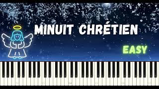 Minuit Chrétien Noël  piano tutoriel - FACILE + Partition
