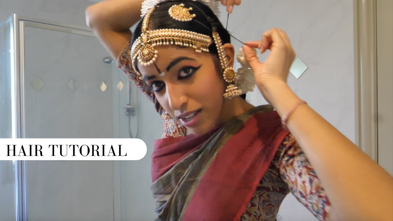 Indian Classical Dance Hair Tutorial | Bharatanatyam Dance - YouTube