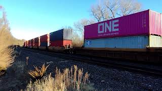 UP stack west bound & manifest train east bound 1 DPU