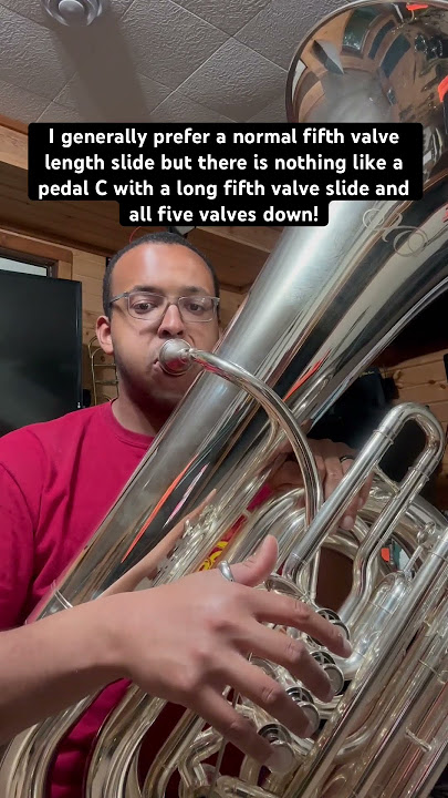 Pedal C with a long fifth valve slide and all five valves down! #tuba