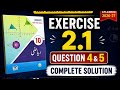 10th Class Math New Book 2026-27 | Exercise 2.1 Q4 &amp; Q5 Full Solution | New Syllabus