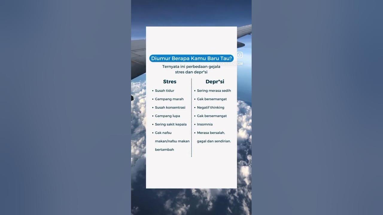 Ketahui Perbedaan Stres dan Depresi