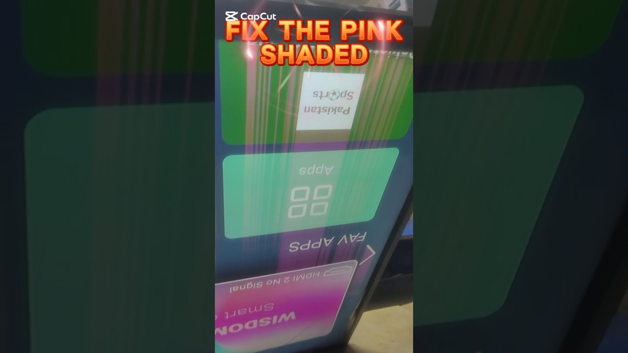 I FIX THR 50 INCH PANEL  PINK SHEDED