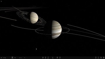 simulation of Jupiter and Saturn collision