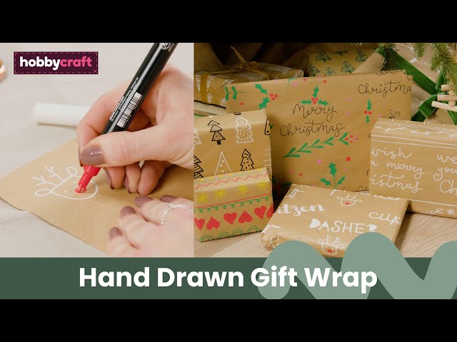 Hand-Drawn Wrapping Paper Tutorial, Christmas