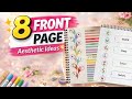 8 Aesthetic Front Page Design ideas 🌸 #youtube #frontpage #yshuskorner