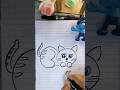 تعليم رسم قط من رقم 300 سهله جدا وبسيطه يلا جربوها تعليم الرسم رسمتي رسم رسم بنات رسم أطفال 