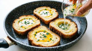 CRISPY Egg Toast Cups! The Easiest Stuffed Bread Breakfast You'll Ever Make
