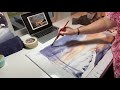 Watercolor painting winter landscape ”Light”- step by step tutorial