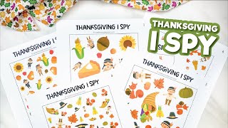 Thanksgiving I Spy Printables