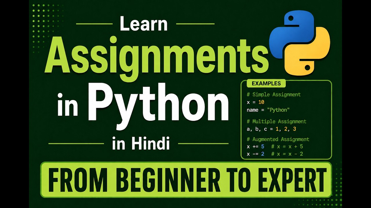 Features and syntax of assigning variables and objects in Python in Hindi