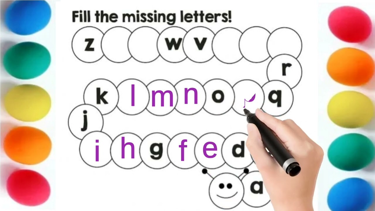 Fill the Missing Letters || write Missing Alphabet for kids