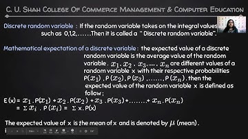 B.COM SEM 5 STATISTICS CH-4(A) PART I BY PROF. BHARTI PARMAR