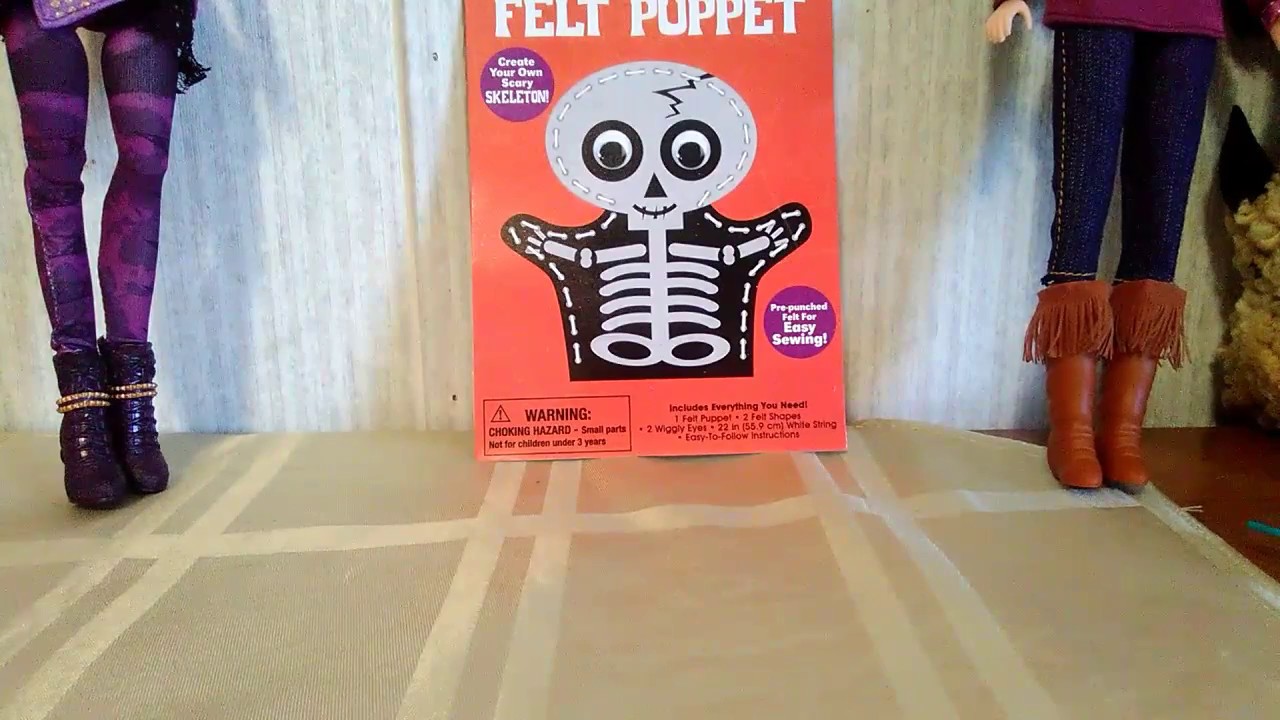 Wicked Wednesday Halloween Crafting, Handmade Skeleton Kids Hand Puppet!
